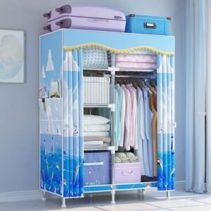 2 Column Mobile Steel Wardrobe