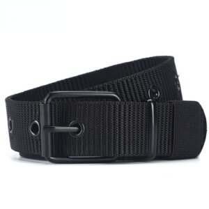 (Black)Men High Quality Sports Strap Canvas Nylon Belts Army  Webbing Tactical Belt Simple Casual Designer Unisex Belts Jeans OLN