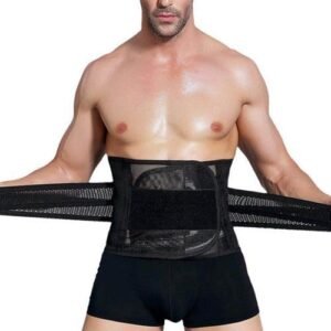 Men's Slimming Belt Body Shaper Belly Waist Tummy Black {m}