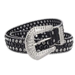 (Other)Men's Jeans Rhinestone Large Size Belt Women's Belt Western Denim Shiny Rivet Design Le OLN