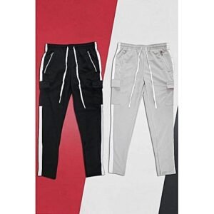 2in1 Combat Black And Grey With White Stripes