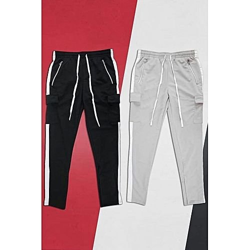 2in1 Combat Black And Grey With White Stripes