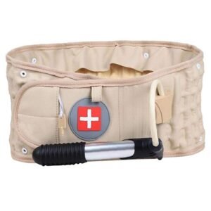 (Skin Color)Inflatable Waist Traction Brace Belt Spinal Lumbar Support Back Relief Belt Backac JIN