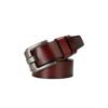 100% Cow Leather Mens Belt, High Quality Coffee Brown