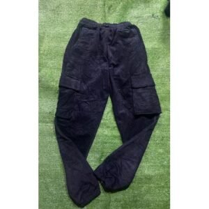 Plain Black Corduroy Combat Pant