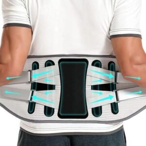 (Black)Back Brace Support Belt For Lower Back Pain Relief Adjustable Men Women Waist Lumbar Support Sciatica Scoliosis Herniated Disc MAA