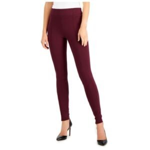 I.N.C international concepts Seam Detail Skinny Ponte Pants- Port