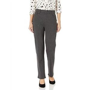 Gloria Vanderbilt Amanda Ponte Knit Pant- Heather Grey