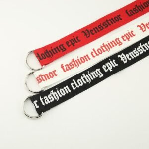Spot Thai Nylon Canvas Belt Printed Double Ring Buckle Men and Women Student Belt Women Belt Woven Belt