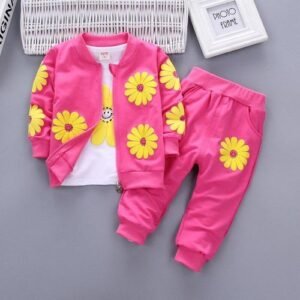 Baby Girls Clothing Set Winter  Children Clothes Kids Toddler Sport Suit Cotton Tracksuit Clothes For 1 2 3 4 Years