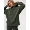 Plain Green Female Hoodie And Jogger