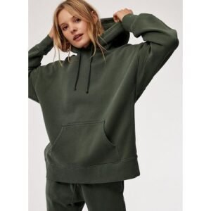 Plain Green Female Hoodie And Jogger
