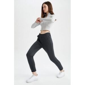 Defacto Woman Young Knitted Trousers - Anthracite