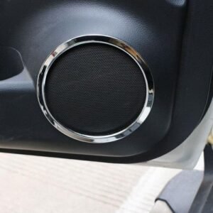 Zlotrd 4pcs For Nissan X-trail Xtrail Rogue T32 -car Door Sound Stereo Audio Cover Trim Ring Abs Tweeter Speaker Cover