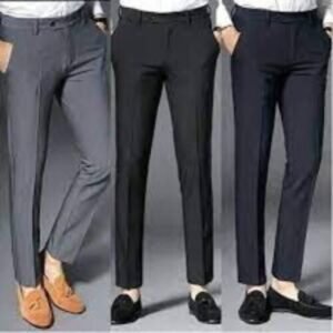 3 In 1Diamon Smart Trousers For Men - Black,  Blue & Grey