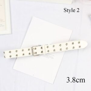 (styleD)Star Rhinestone Belt For Women Fashion Y2k Waist Strap Female Girl Jeans Dress Trouser OLN