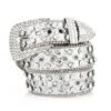 (Silver)Adult Rhinestones Belt For Dress Crystals Diamond Waist Belt Shinning Rhinestones Wide XXM