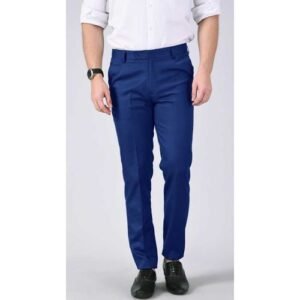 Men's Smart Corporate Royal Blue Trouser (Men's Quality Plain Suit Trouser)