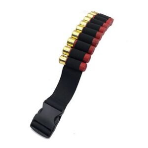 (Black,) 12 GA Shot Gun Shell Bandolier Belt Airsoft 29 Rounds Shotshell Hunting Ammo Holder Shoulder Belt 130cm MAA