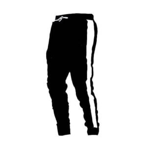 Quality Joggers Pant (black With White Stripes  )