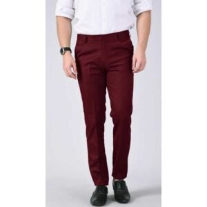 Men's Wine Trouser (Men's Quality Plain Suit Trouser)