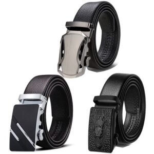 3 In 1 Men Belts 3 PCS Belts Sets Automatic Buckle