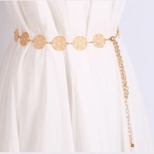 Openwork Circle Decoration Waist-chain Lady Dress Belt