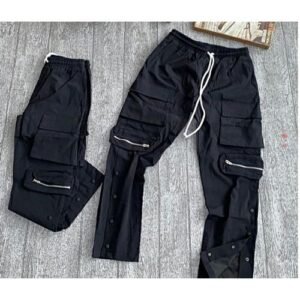 Jones Wears Black Zippers Cargo Jogger