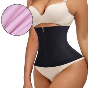 (Pink)Women Waist Trainer Sweat Belts Corset Tummy Body Shaper Fitness Gym Belt Shapewear Thre JIN