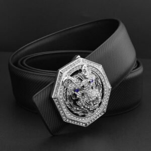 Tiger Golden Buckle Luxury Brand Ceinture Homme Casual Belt Men Genuine Leather
