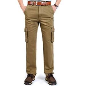 Smart Combat Chinos Trousers For Men-Stone Brown
