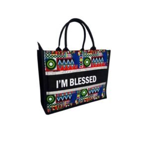 I'M BLESSED Tote Gift Bag- Black
