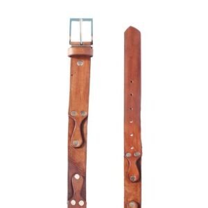 Joint Tiny Authentic Pure  Leather Belt Brown