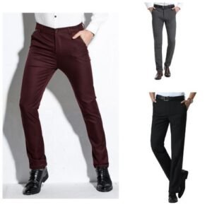 3in1 Men's Smart Corporate Quality Trousers - Wine-Grey-Black