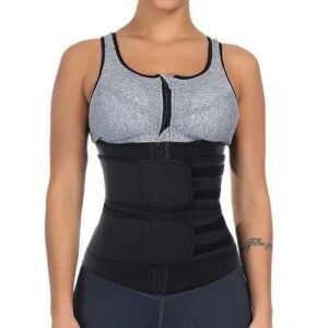 (Black L,)Women Waist Trainer Body Shapers Slimming Belt Postpartum Sweat Girdle Tummy Control Fat Burning Weight Loss Cincher MAA