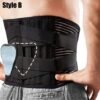 (Style B)Lumbar Back Braces With 6 Stays Breathable Waist Support Belt - Men Women Back Pain Relief Sciatica Herniated Disc Scoliosis MAA