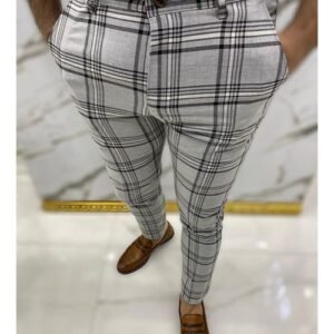 Plaid Pants For Men Checkered Trousers Lattice Striped Slim