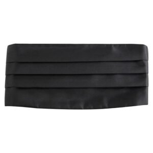 (black 02)Ikepeibao Men's Classic Black Cummerbund Adjustable For A Tuxedo OLN OLN
