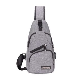 Crossbody External USB Charging Chestpack Male Travelbag
