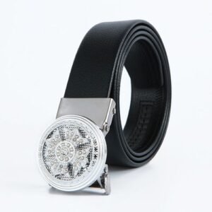 Man Automatic Buckle Leather Belt High Quality Men Business Belt Golden Waist
