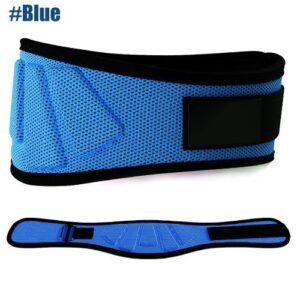 (Blue,)JUUMMP Fitness Weight Lifting Belt For Men Woman Workout Waist Belt  Back Support Gym Squat Dip Powerlifting Waist Brace MAA