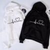 2in1 Black And White Hoodie With Print