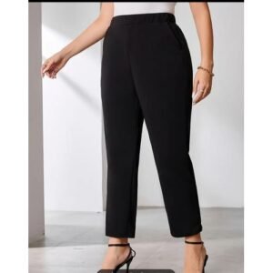 SHARE THIS PRODUCT   Women's Plus Size Elegant Straight Leg Trousers With Pockets