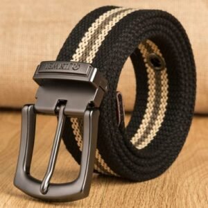 Outdoor Sport Ractical Weave Nylon Canvas Cowboy Pants Belt