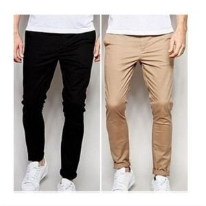 2 In 1 Men Quality Chinos- Black And Dark Brown