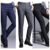 3 In 1  HIGH QUALITY Suit Trousers- Navy Blue, Black And Grey