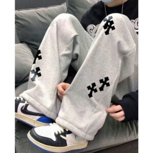 Grey Pants With Design