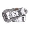(White)M2EA Adult Waist Belt With  Skull Buckle Luxury Gothic Waist Belt Fashion Belts Full  B OLN