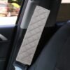 Car Seat Belt Protector Extended Shoulder Pads Grey