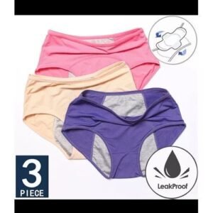 3pcs Ladies Menstrual Panties With Water Resistant Underl.